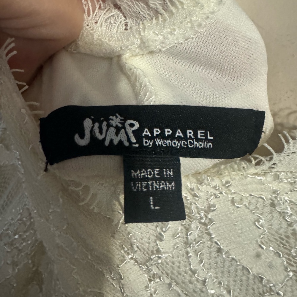 White Lace Dress size L - Picture 6 of 6